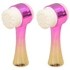 Bacojel 風格彩色雙面臉部毛孔清潔刷, 2個, 粉金色