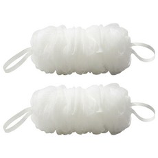 KEYTOSS 詰朵斯 V4360 自然.無染-彈力去角質拉背條 人體工學三度空間柔感設計 專利起泡彈力纖維 SGS檢測認證, 白色, 1入, 2個