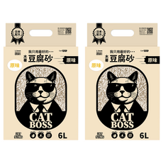 PET SONG CATBOSS系列 木薯豆腐貓砂 1.5mm, 原味, 6L, 2包