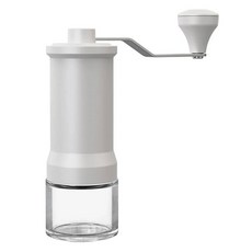 Cooksy 家用小型咖啡研磨機 咖啡豆手磨機 手磨豆機/磨粉機 16.5 x 9 x 6.3cm, 白色, 1個