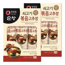 청정원순창 쇠고기볶음고추장, 60g, 6개