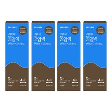 씨드비 물염색 비건 새치커버 염색약 40g 4회분, 미디엄브라운, 4개