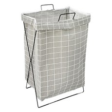 마메 홈 패브릭 접이식 세탁 빨래바구니 분리수거함 50L, 그레이