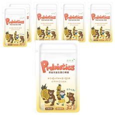 VigorYoung 活萃泱 永騰生技 悠益兒益生菌口嚼錠, 30顆, 小熊造型, 優格風味, 減糖配方, 24g, 6包