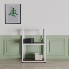 슈랙 수납선반 3단 800 x 300 x 1200 mm, 화이트