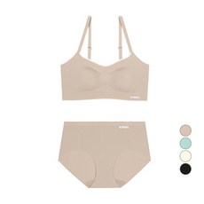 KIRSH 女款無痕拼色內衣+內褲組