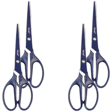 MILAN 極細精密事務剪刀 17cm, 藍色, 4個