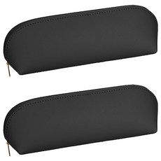 Bacogel 皮革簡約筆袋, 2個, 黑色