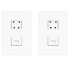 TILINS 交換器 電話 4p + 網路 8p 白色, 2個