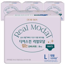 DEAR SKIN 真莫代爾褲型衛生棉, L(105cm+), 8片, 4包