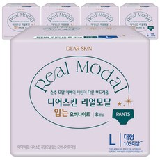 DEAR SKIN 真莫代爾褲型衛生棉, L(105cm+), 8片, 5包