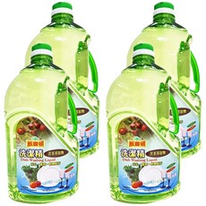 威靈頓 苦茶萃取物洗潔精 植物配方, 3kg, 4瓶