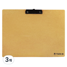 TUCO.B 木製掛式板夾畫板 A3, 3個, 混合顏色