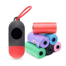 펫투비 반려동물 배변 봉투 케이스 + 리필백 세트, 레드그레이 + 랜덤 발송, 90개입, 1세트