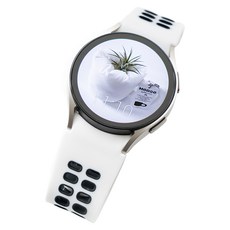 누아트 갤럭시워치 호환 스트랩 마그네틱 디버클 스포츠 실리콘 밴드, 화이트, 1개