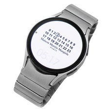 NUART Galaxy Watch 相容 翼型鏈節手環 金屬錶帶 20mm, 銀色, 1個