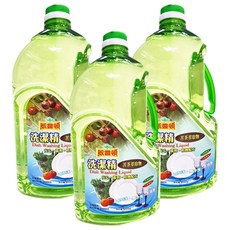威靈頓 苦茶萃取物洗潔精, Dish Washing Liquid, 植物配方, 3kg, 3瓶
