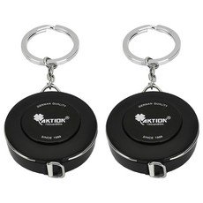 AKTION 鑰匙圈式便攜迷你捲尺 黑色, 2個