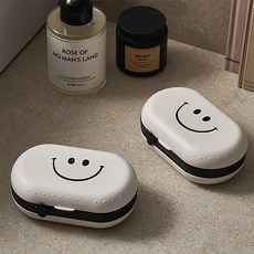 THE ZAKKA smile掀蓋式肥皂盒, 2個, 白色