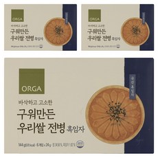 올가홀푸드 구워만든 우리쌀 전병, 3개, 흑임자맛, 144g