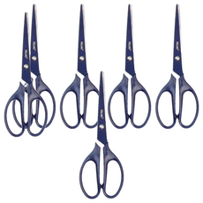 MILAN 極細精密事務剪刀 17cm, 藍色, 6個