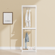 랙셈블 선반 3단 + 행거봉 2p 세트, 화이트