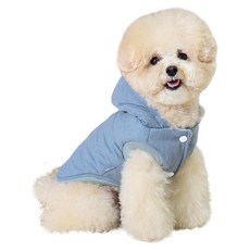 PETSLAND 狗狗棉花糖鋪棉背心, 藍色