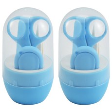 Afilco 嬰兒安全指甲鉗套裝, 2組, 藍色