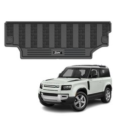 3W 3W Eco Liner汽車腳踏墊, 黑色, 路虎衛士 90 2020.09~