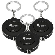 AKTION 열쇠고리형 휴대용 미니 줄자 검정, 150cm, 3개