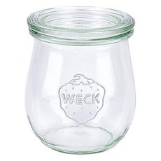 WECK 玻璃罐附蓋 Weck762 220ml 附配件 德國製Tulip Jar 6x6x8cm/S 玻璃罐x1個 玻璃蓋x1個, 1個