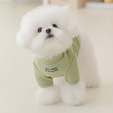 PETSLAND 狗狗輕盈刷毛T恤, 黃綠色, 1個