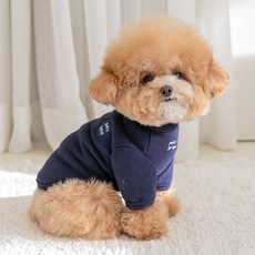 PETSLAND 狗狗空氣感刷毛T恤, 海軍藍, 1個