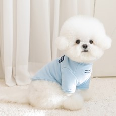 PETSLAND 狗狗輕盈刷毛T恤, 天空藍, 1個