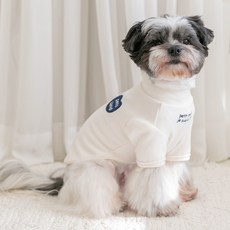 PETSLAND 狗狗輕盈刷毛T恤, 象牙白, 1個