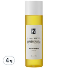 화이트센트 향기좋은 모이스처 마사지 바디오일 화이트피치, 120ml, 4개