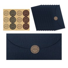 頂級 Noblesse 零用錢信封 10入 + 貼紙 12入 套組, 1套, 深藍色