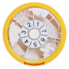 Fullicon 護立康 7日旋轉圓型藥盒 9.3 x 9.3 x 2.7cm 黃色, 1個