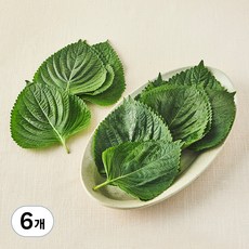 유기농 깻잎, 50g, 6팩