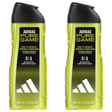 adidas 愛迪達 男性三合一潔顏洗髮沐浴露 超越挑戰, 400ml, 2瓶