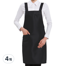 예경 폴리 H형 앞치마, PO-9202 검정색, 4개