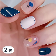 Ando 甜美可愛美甲片 5片, 2個, 37