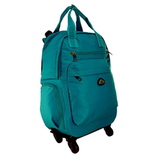 WALLABY 袋鼠牌 素色拉桿後背包, 藍綠色