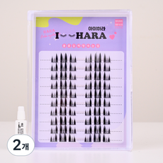 IHara 大容量自然A款假睫毛, 黑色, 2個