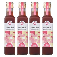 YOUNG ZEN 永禎 濃醇醋 荔枝桂花醋 250ml 口味清甜 花香淡淡, 4瓶