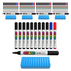 PENMAX 白板筆 209 + 板擦, 黑色 + 藍色 + 紅色, 5套