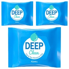 어퓨 딥클린 립앤아이 리무버 패드, 3개, 37g