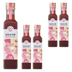 YOUNG ZEN 永禎 濃醇醋 荔枝桂花醋 250ml 口味清甜 花香淡淡 女性人氣口味, 5瓶
