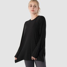 아르메데스 여성용 피치터치 오버핏 옆트임 긴팔 티셔츠 AR-240