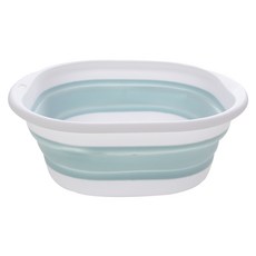 Mergy Shop 可折疊 折疊 多用途 洗臉 盥洗 臉盆 大號, 藍色, 1個